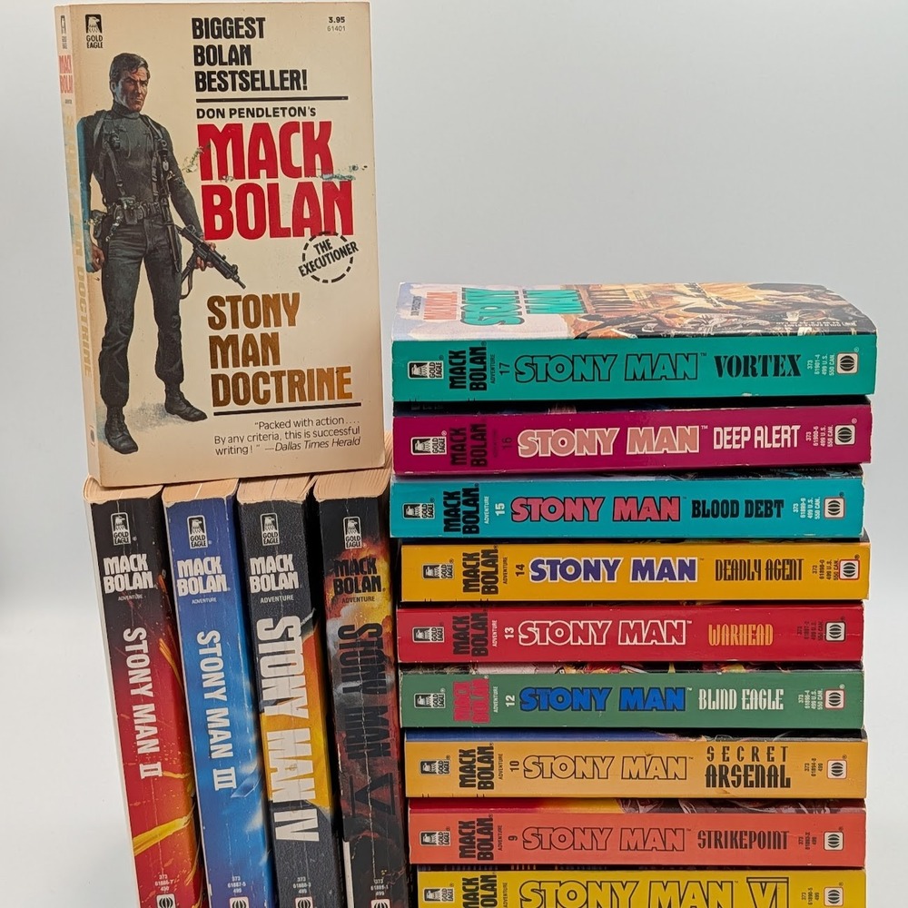 Stony Man Mack Bolan Lot of 14 Books Gold Eagle Paperback Stony Man Doctrine-17